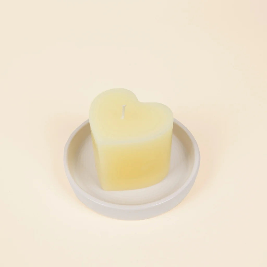 St Eval Unfragranced Mini Heart Candle