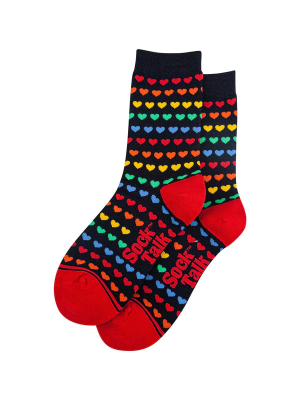 Rainbow Love Heart Bamboo Socks
