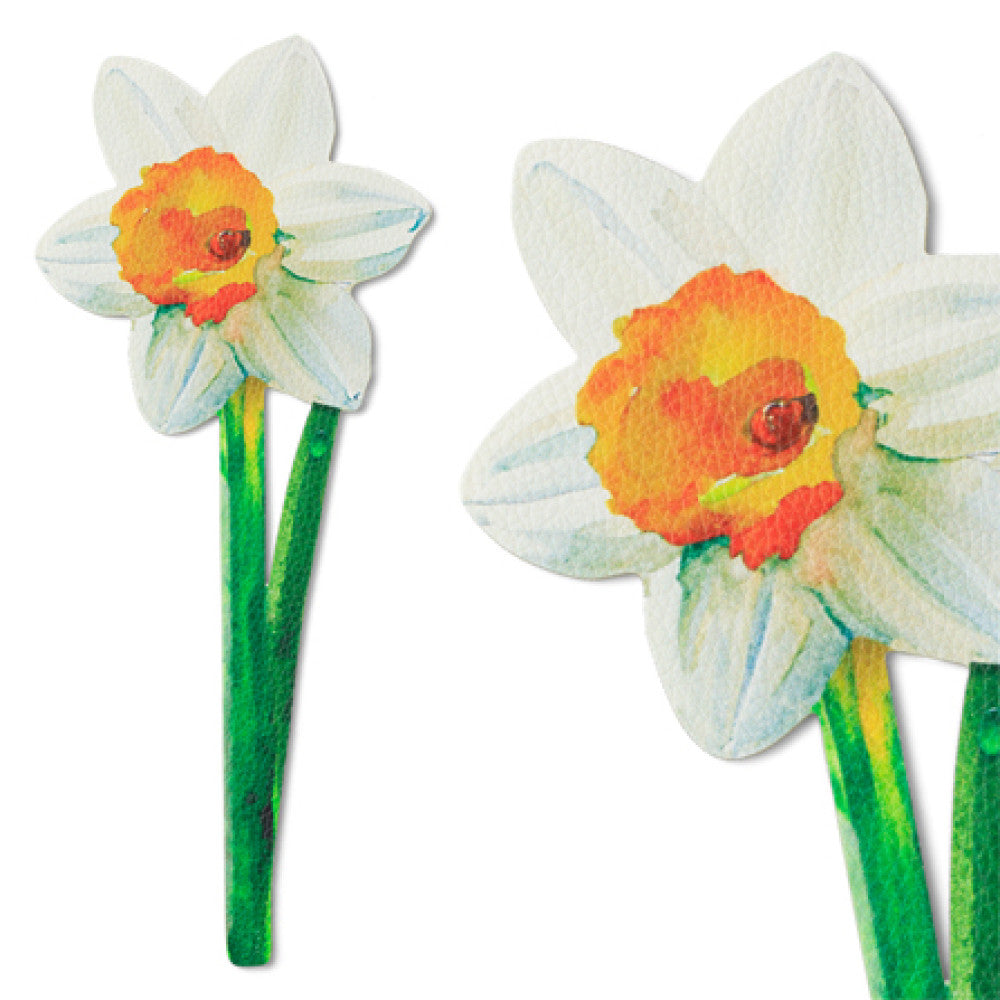 Daffodil Faux Leather Bookmark