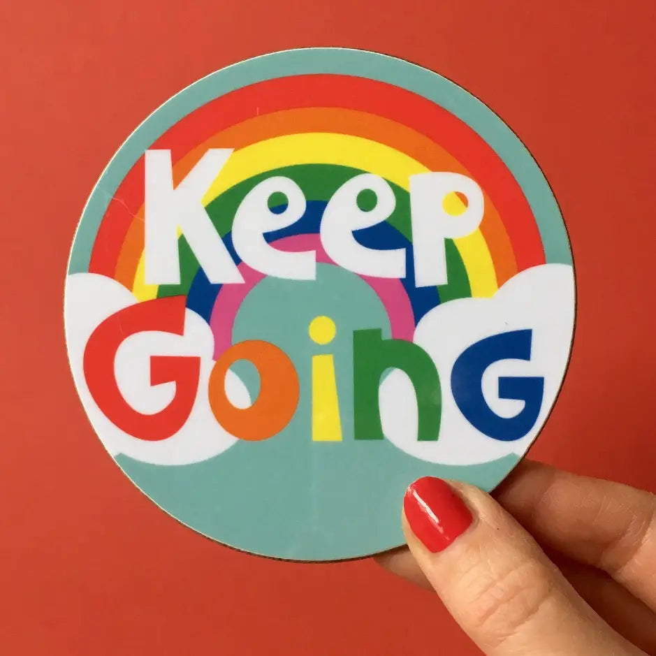'Keep Going' Motivational Coaster