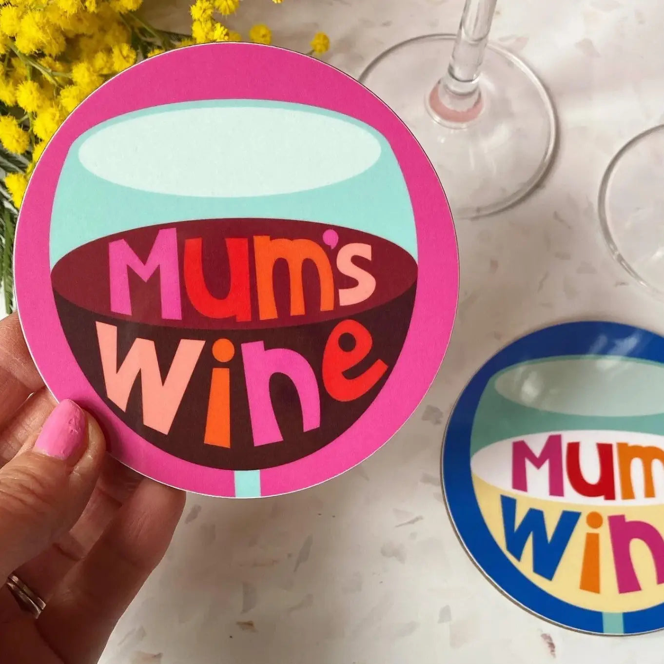 Mum's Red Wine Coaster