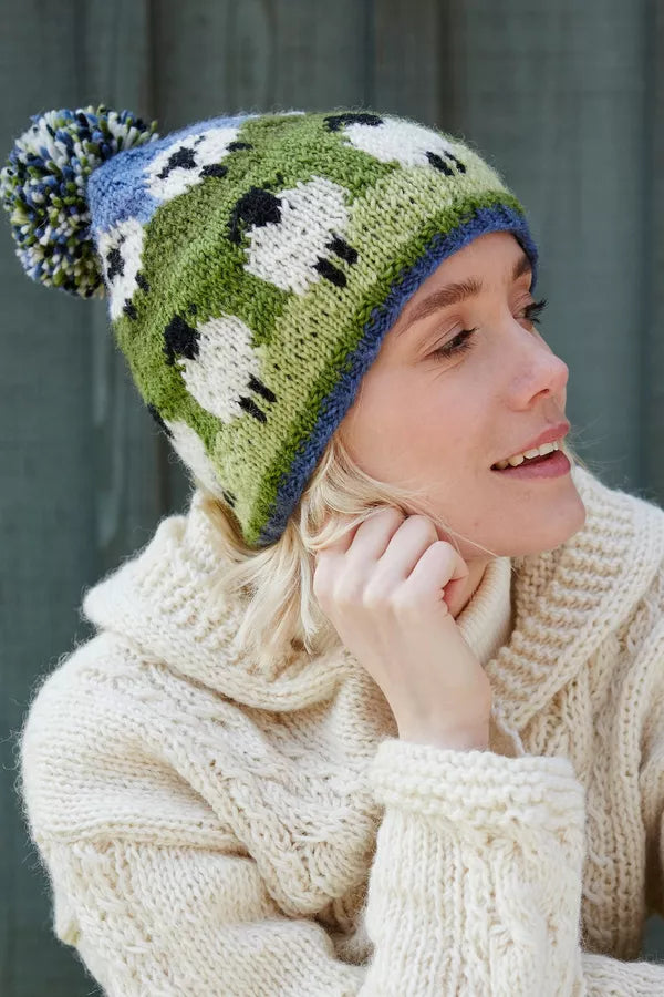 Pachamama Knitwear Flock Of Sheep Bobble Beanie