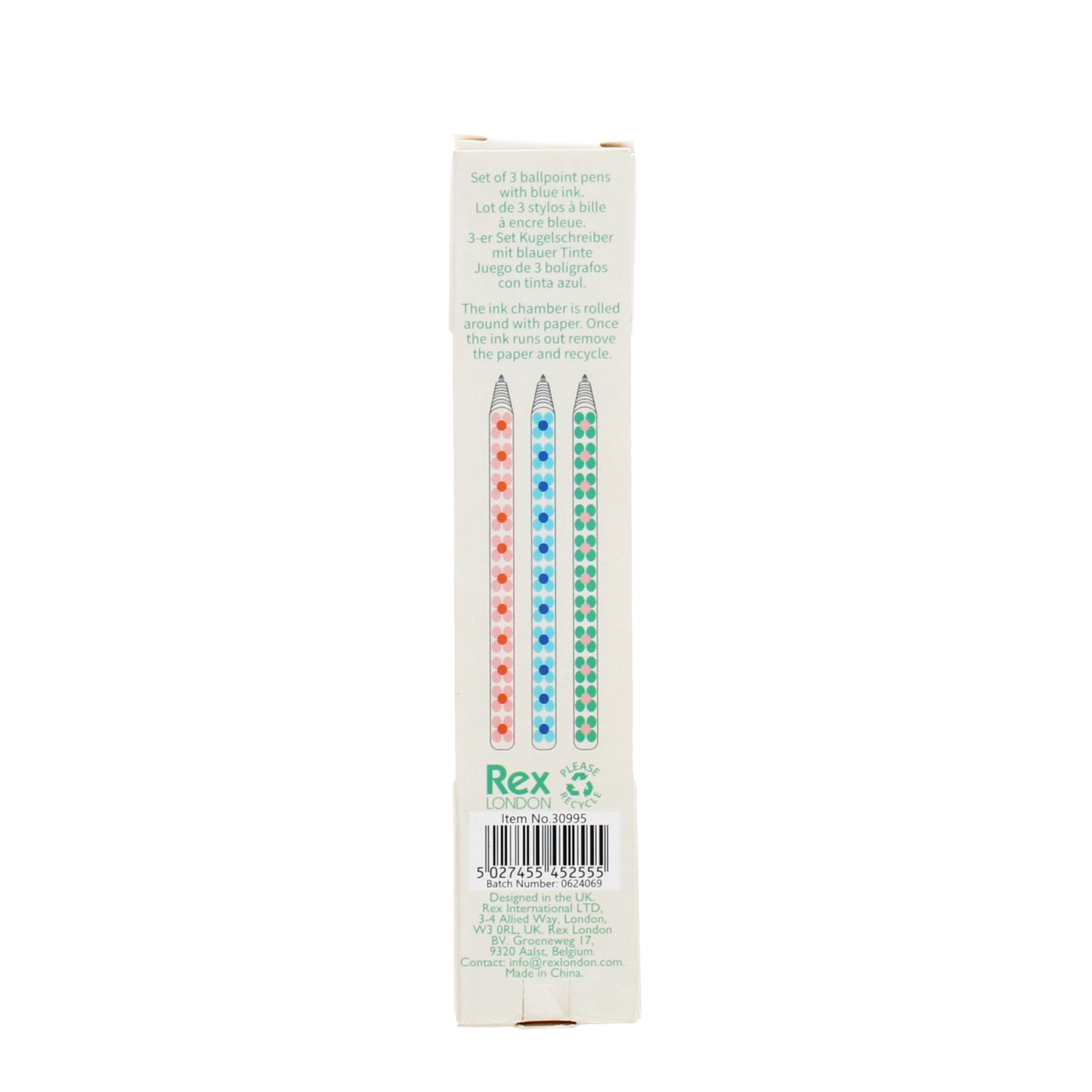 Paper Ballpoint Pens (Set of 3) - Daisy