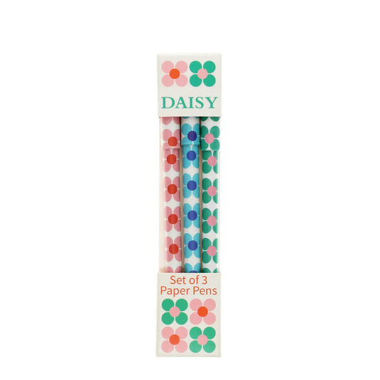 Paper Ballpoint Pens (Set of 3) - Daisy