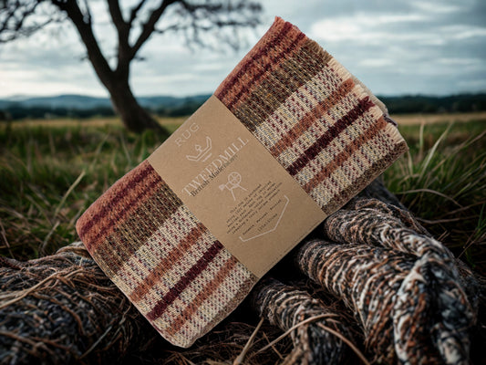 Tweedmill Recycled Rug 120x150cms - Claret and Cream Mix