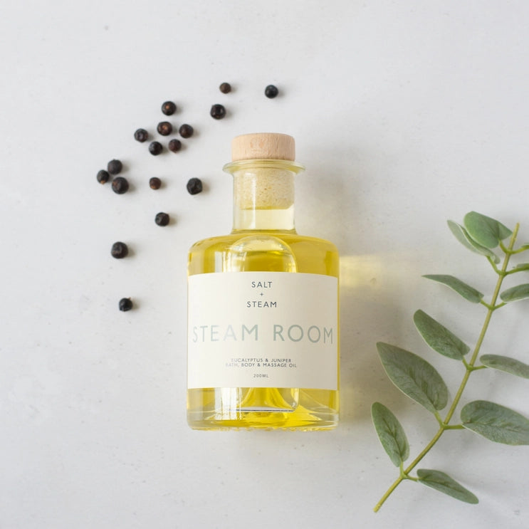 Steam Room Eucalyptus & Juniper Bath & Body Oil 100ml from Salt & Steam