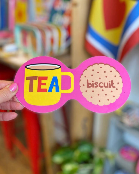 Tea and Biscuit Double Coaster