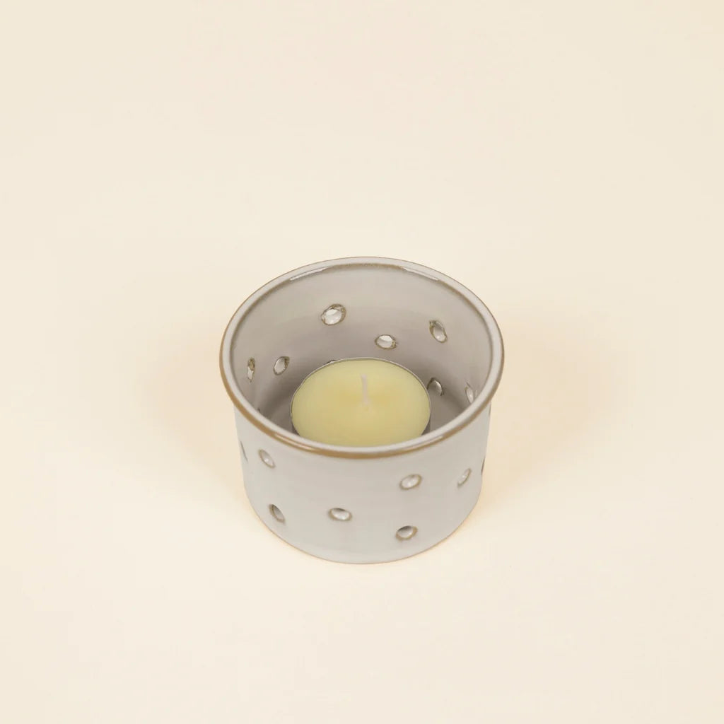 St Eval Tea Light Holder Glazed Finish