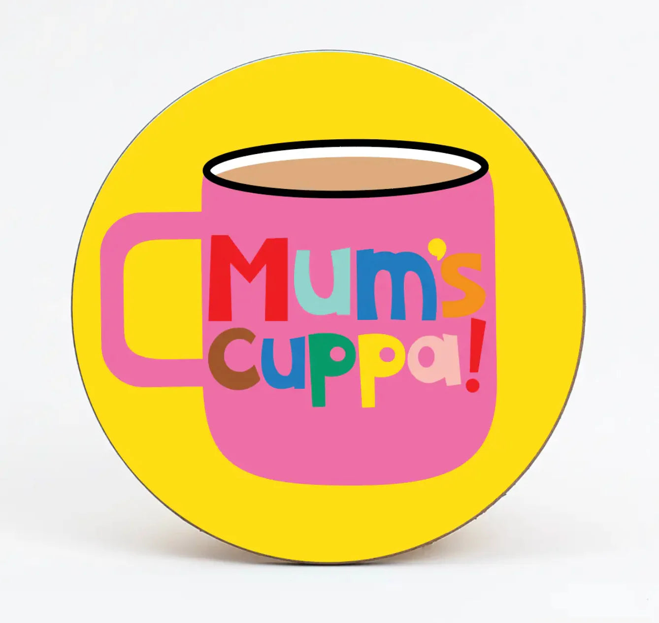 Mum's Cuppa Coaster - Yellow